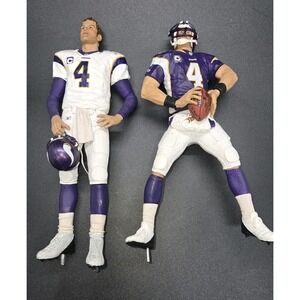 2010 McFarlane Brett Favre Vikings 2 Pack Figures White Purple‎ Jerseys